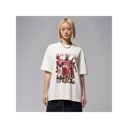 Damski T-shirt o kroju oversize z krótkim rękawem i grafiką Jordan - Biel ze sklepu Nike poland w kategorii Bluzki damskie - zdjęcie 183699021