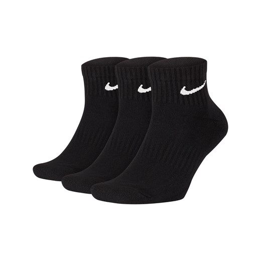 Skarpety treningowe do kostki Nike Everyday Cushioned (3 pary) - Czerń ze sklepu Nike poland w kategorii Skarpetki męskie - zdjęcie 183699022