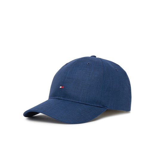 Czapka z daszkiem Tommy Hilfiger Flag Linen 6 Panel AM0AM13428 Granatowy ze sklepu eobuwie.pl w kategorii Czapki z daszkiem męskie - zdjęcie 183699280