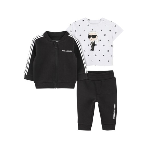 Karl Lagerfeld Kids Komplet dresowy Z30509 M Czarny Regular Fit ze sklepu MODIVO w kategorii Komplety niemowlęce - zdjęcie 183701090