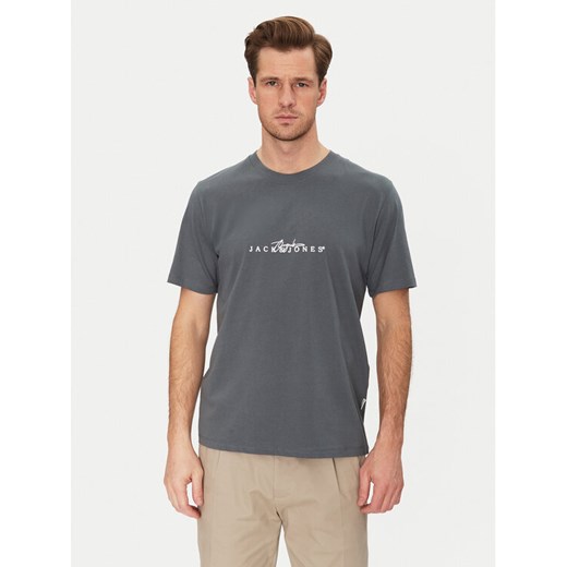Jack&Jones T-Shirt Varenna 12273163 Szary Regular Fit ze sklepu MODIVO w kategorii T-shirty męskie - zdjęcie 183701113