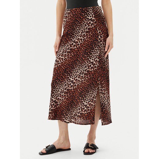 Pieces Spódnica midi Nya 17147811 Brązowy Regular Fit ze sklepu MODIVO w kategorii Spódnice - zdjęcie 183701130