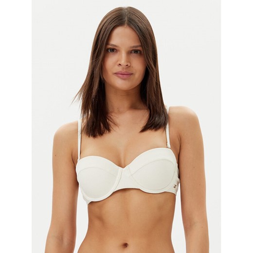 Tommy Hilfiger Góra od bikini UW0UW05814 Écru ze sklepu MODIVO w kategorii Stroje kąpielowe - zdjęcie 183701151