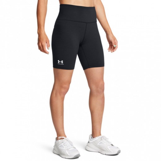 Damskie kolarki basic Under Armour Campus 7in Short - czarne ze sklepu Sportstylestory.com w kategorii Szorty - zdjęcie 183703462
