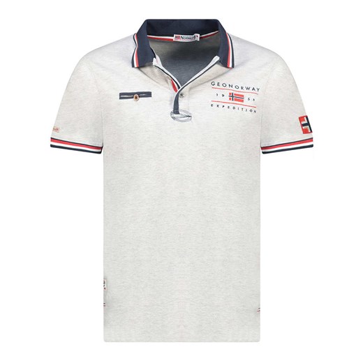Geographical Norway Koszulka polo &quot;Konbustyble&quot; w kolorze szarym ze sklepu Limango Polska w kategorii T-shirty męskie - zdjęcie 183704154