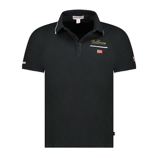 Geographical Norway Koszulka polo &quot;Kara&quot; w kolorze czarnym ze sklepu Limango Polska w kategorii T-shirty męskie - zdjęcie 183704180