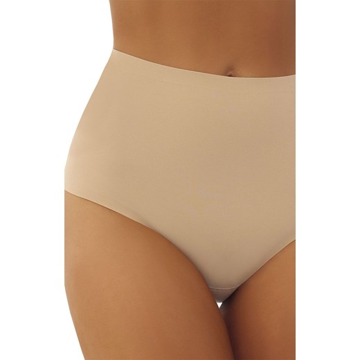 Figi damskie z wysokim stanem beżowe Comfort, Kolor beżowy, Rozmiar 2XL, EMILI ze sklepu Intymna w kategorii Majtki damskie - zdjęcie 183704474