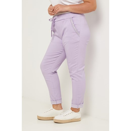 Curvy Lady Spodnie w kolorze fioletowym Curvy Lady 48/50 okazja Limango Polska