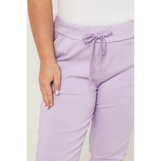 Curvy Lady Spodnie w kolorze fioletowym Curvy Lady 44/46 Limango Polska okazja