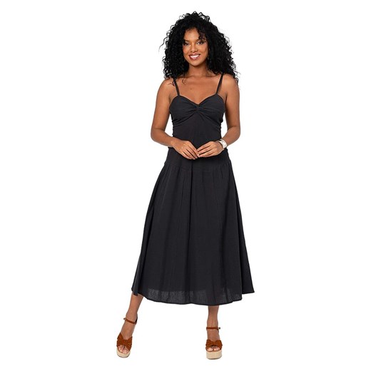 Aller Simplement sukienka z dekoltem w serek bawełniana 