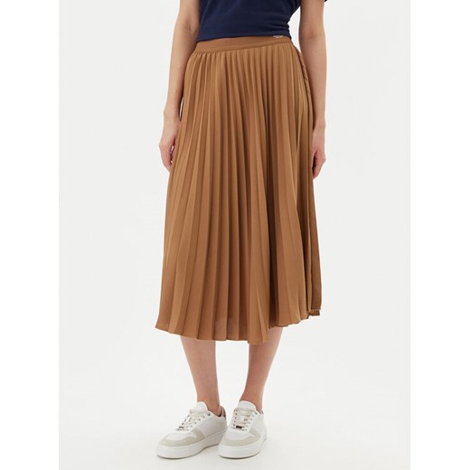 Tommy Hilfiger Spódnica plisowana WW0WW43886 Brązowy Regular Fit ze sklepu MODIVO w kategorii Spódnice - zdjęcie 183706244