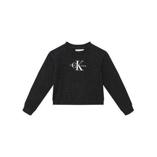 Calvin Klein Jeans Sweter Monologo IG0IG02830 D Czarny Regular Fit ze sklepu MODIVO w kategorii Swetry dziewczęce - zdjęcie 183706274