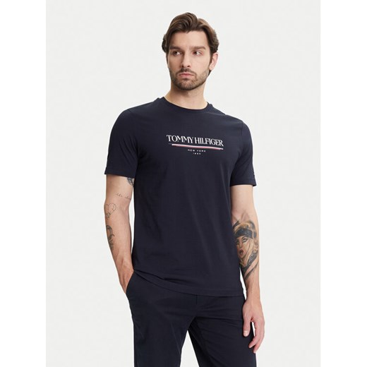 Tommy Hilfiger T-Shirt Brand Love MW0MW40324 Granatowy Regular Fit ze sklepu MODIVO w kategorii T-shirty męskie - zdjęcie 183706350