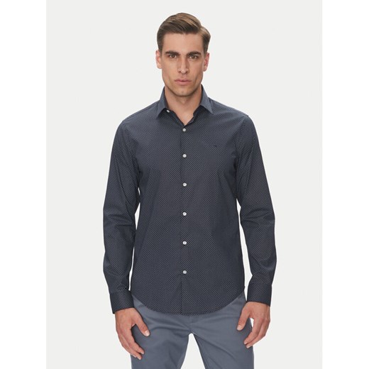 Calvin Klein Koszula LV019EU005 Granatowy Slim Fit ze sklepu MODIVO w kategorii Koszule męskie - zdjęcie 183706382