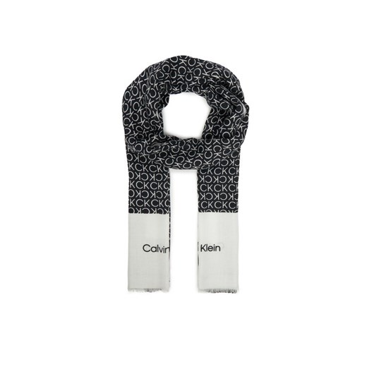 Calvin Klein Szal Aop Minimal Logo LV04F8053G Czarny ze sklepu MODIVO w kategorii Szaliki i chusty damskie - zdjęcie 183706431