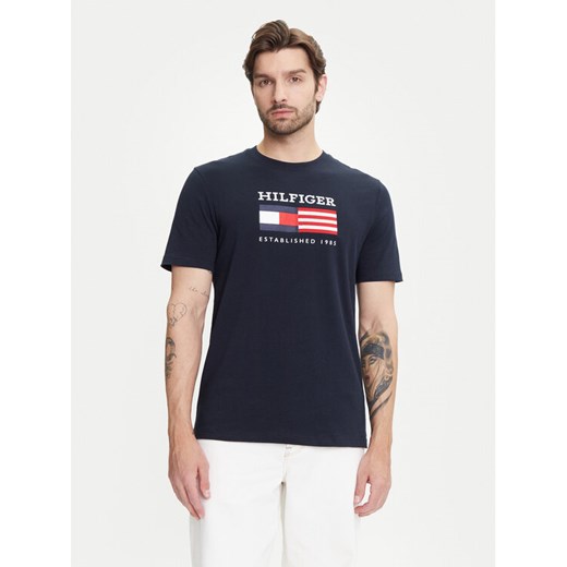 Tommy Hilfiger T-Shirt American Monotype MW0MW39843 Granatowy Regular Fit ze sklepu MODIVO w kategorii T-shirty męskie - zdjęcie 183706531