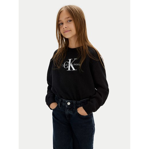 Calvin Klein Jeans Sweter Monologo IG0IG02830 M Czarny Regular Fit ze sklepu MODIVO w kategorii Swetry dziewczęce - zdjęcie 183706550