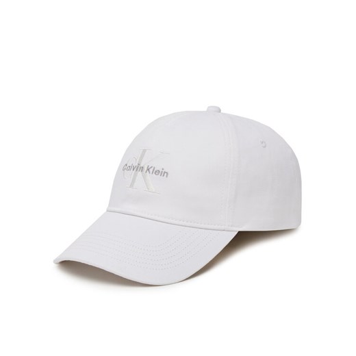 Calvin Klein Jeans Czapka z daszkiem Monologo LV04K5026G Biały ze sklepu MODIVO w kategorii Czapki z daszkiem damskie - zdjęcie 183706660