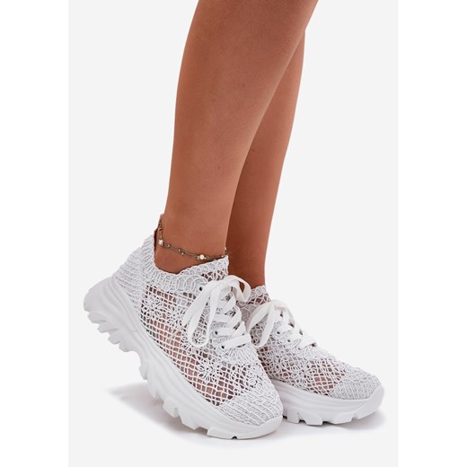Buty sportowe damskie Boto sneakersy casual sznurowane płaskie