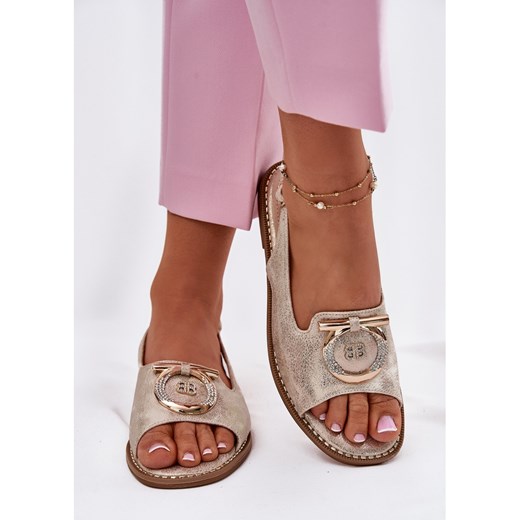 Sandały damskie S.Barski na płaskiej podeszwie 