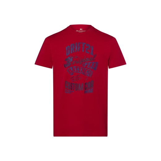 Nils Sundström Koszulka męska Mężczyźni Bawełna czerwony nadruk ze sklepu vangraaf w kategorii T-shirty męskie - zdjęcie 183709410