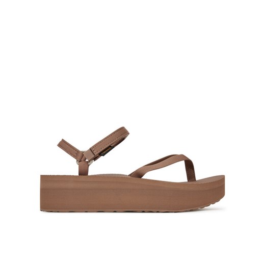 Sandały Teva Flatform Slim 1164630 Brązowy ze sklepu eobuwie.pl w kategorii Sandały damskie - zdjęcie 183709600