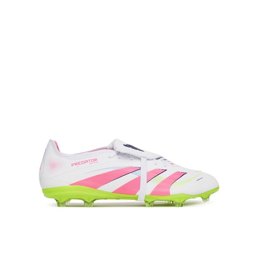 Buty do piłki nożnej adidas Predator Pro Fold-Over Tongue Firm Ground JR0440 Biały ze sklepu eobuwie.pl w kategorii Buty sportowe męskie - zdjęcie 183709694