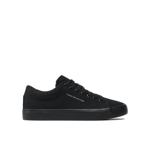Tenisówki Tommy Hilfiger Hi Vulc Core Low Canvas FM0FM04686 Czarny ze sklepu eobuwie.pl w kategorii Trampki męskie - zdjęcie 183710662