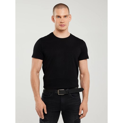 Koszulka męska bawełniana czarna Basic 906 ze sklepu Big Star w kategorii T-shirty męskie - zdjęcie 183719383