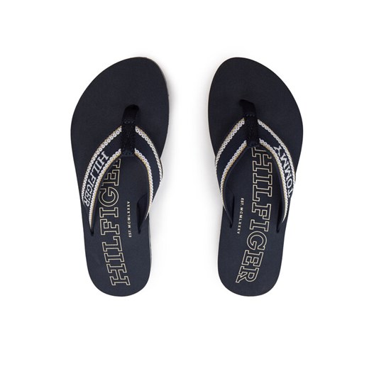 Japonki Tommy Hilfiger Hilfiger Beach Sandal FW0FW07905 Granatowy ze sklepu eobuwie.pl w kategorii Klapki damskie - zdjęcie 183723872