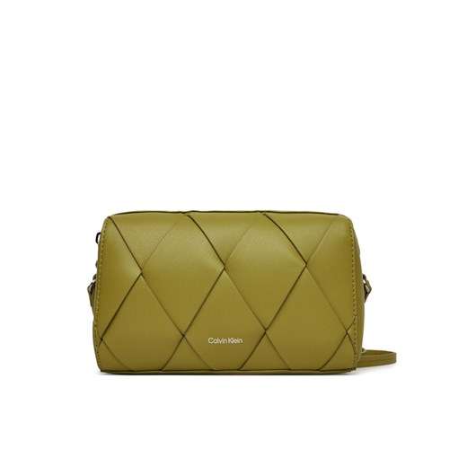 Torebka Calvin Klein Ck Woven Camera Bag K60K613002 Zielony ze sklepu eobuwie.pl w kategorii Listonoszki - zdjęcie 183723893