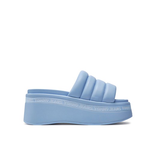 Klapki Tommy Jeans Tjw Wedge Sandal EN0EN02455 Błękitny Tommy Jeans 40 eobuwie.pl