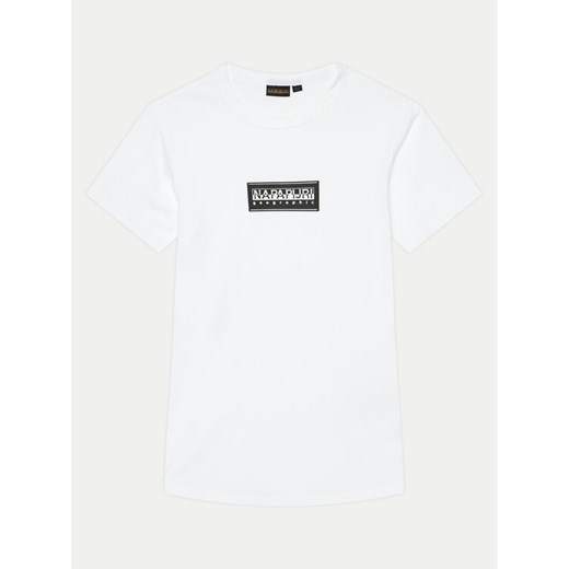 Napapijri T-Shirt S-Chamois NP0A4HYL D Biały Regular Fit ze sklepu MODIVO w kategorii T-shirty chłopięce - zdjęcie 183724920