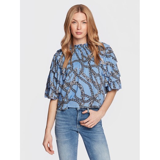 Silvian Heach Bluzka GPP23181BL Niebieski Regular Fit ze sklepu MODIVO w kategorii Bluzki damskie - zdjęcie 183725090