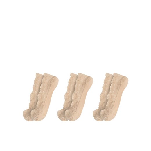 Jenny Fairy Zestaw 3 par stopek damskich 4WB-002-AW23 (3-pack) Beżowy ze sklepu MODIVO w kategorii Skarpetki damskie - zdjęcie 183725132