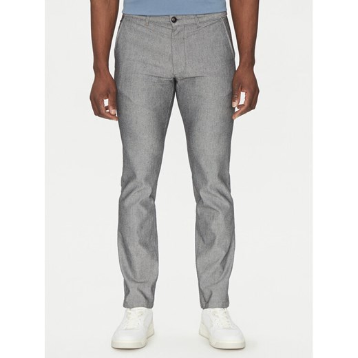 BOSS Spodnie materiałowe 50536834 Szary Slim Fit ze sklepu MODIVO w kategorii Spodnie męskie - zdjęcie 183725242