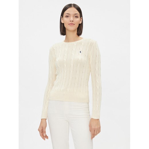 Polo Ralph Lauren Sweter 211891640010 Écru Regular Fit Polo Ralph Lauren S MODIVO