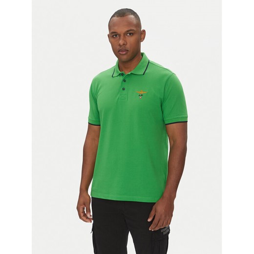 Aeronautica Militare Polo 251PO1308P82 Zielony Regular Fit ze sklepu MODIVO w kategorii T-shirty męskie - zdjęcie 183725434