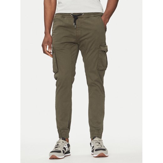 Alpha Industries Joggery Twill 116202 Zielony Regular Fit ze sklepu MODIVO w kategorii Spodnie męskie - zdjęcie 183725663