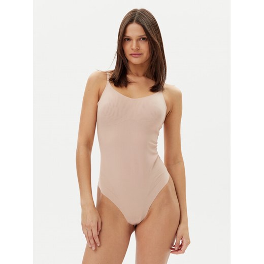 Calvin Klein Underwear Kombinezon modelujący LV00QF8295 Beżowy ze sklepu MODIVO w kategorii Body damskie - zdjęcie 183725670