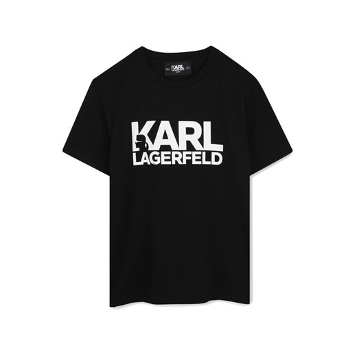 Karl Lagerfeld Kids T-Shirt Z30435 S Czarny Regular Fit ze sklepu MODIVO w kategorii T-shirty chłopięce - zdjęcie 183726194