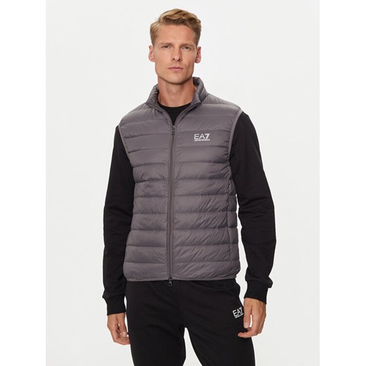 EA7 Emporio Armani Bezrękawnik 8NPQ06 PNGPZ 1992 Szary Regular Fit ze sklepu MODIVO w kategorii Kamizelki męskie - zdjęcie 183726461