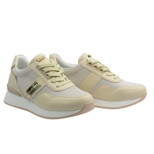 Sneakersy damskie sznurowane beżowe INBLU IN-366 ze sklepu ulubioneobuwie w kategorii Buty sportowe damskie - zdjęcie 183736253