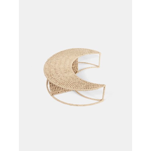 Sinsay - Pleciona półka z dwiema półkami w kształcie księżyca - beżowy Sinsay One Size Sinsay