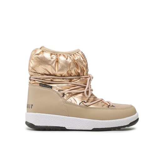 Śniegowce Moon Boot Jr Girl Low Nylon 34051800 Złoty ze sklepu eobuwie.pl w kategorii Buty zimowe dziecięce - zdjęcie 183736852