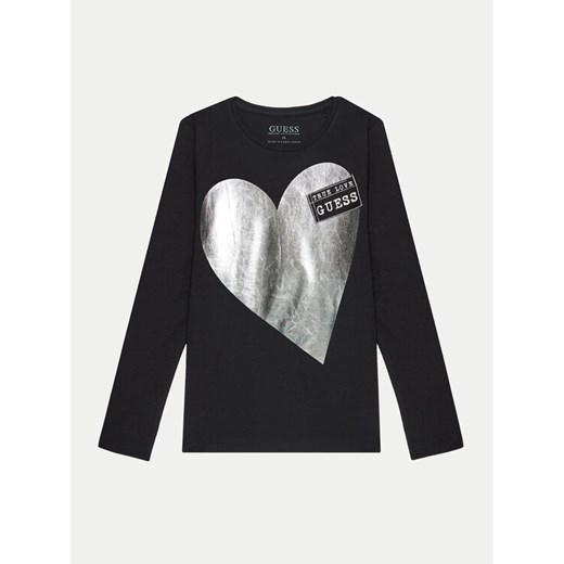 Guess Bluzka J4BI16 J1314 Czarny Regular Fit ze sklepu MODIVO w kategorii Bluzki dziewczęce - zdjęcie 183737153