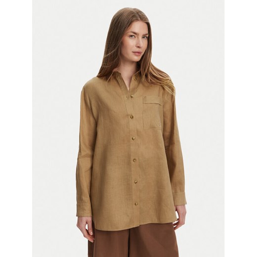 Max Mara Koszula Noel 2516111018 Brązowy Regular Fit ze sklepu MODIVO w kategorii Koszule damskie - zdjęcie 183737214