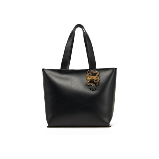 Just Cavalli Torebka Iconic Snakes 78RA4BA5 ZSA89 Czarny ze sklepu MODIVO w kategorii Torby Shopper bag - zdjęcie 183737264