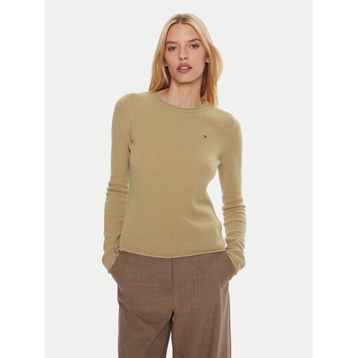 Tommy Hilfiger Sweter WW0WW44161 Brązowy Regular Fit ze sklepu MODIVO w kategorii Swetry damskie - zdjęcie 183737280