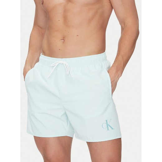 Calvin Klein Swimwear Szorty kąpielowe KM0KM01101 Zielony Regular Fit S MODIVO